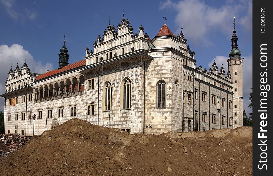 The monumental Renaissance castle Litomysl, situated in Czech Republic. The monumental Renaissance castle Litomysl, situated in Czech Republic.