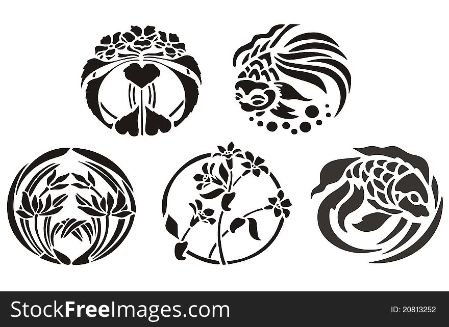 Ornamental abstract design element background