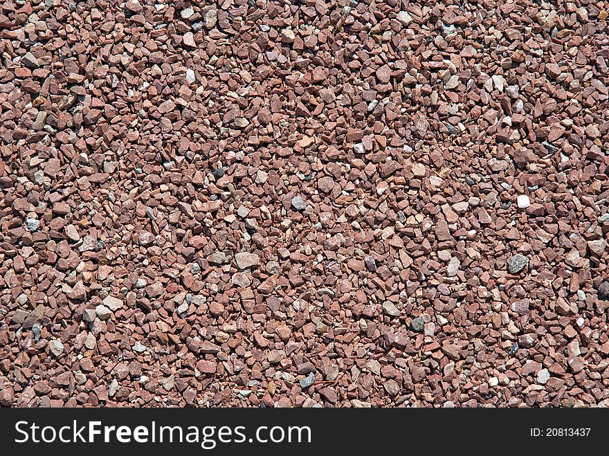 Many-colored small broken stones