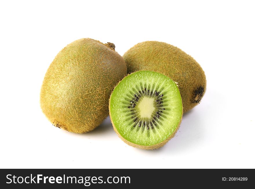 Kiwi fruit isolated on white background