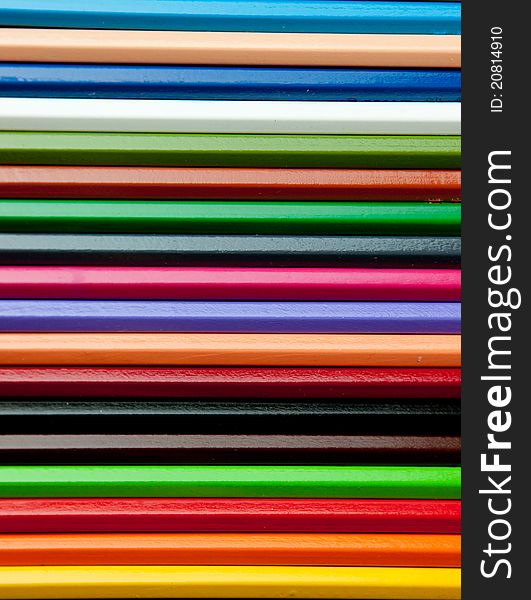Stack of color pencil, education for kindergarten