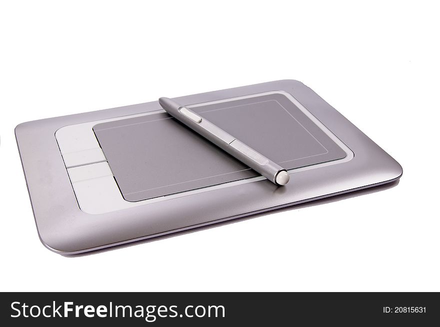 Graphic tablet isolated of a white background