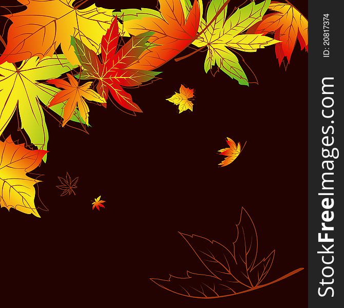 Abstract colorful autumn leaves background. Abstract colorful autumn leaves background