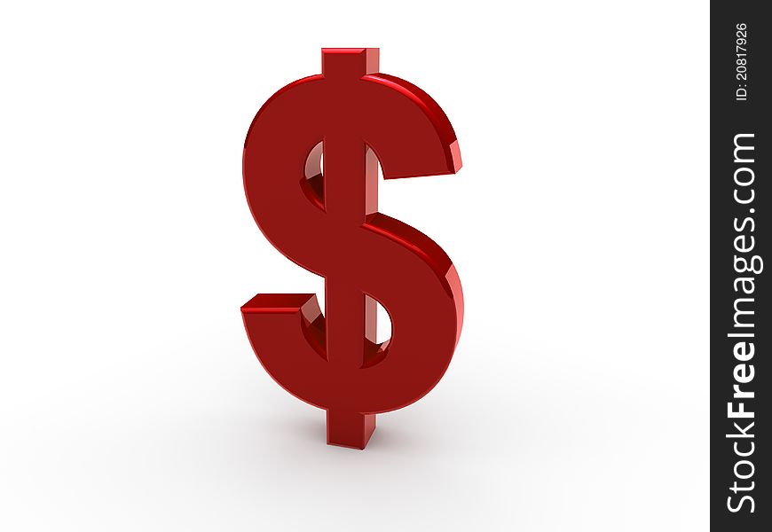 3d dollar red money business currency finance