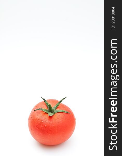 Fresh tomato with white background