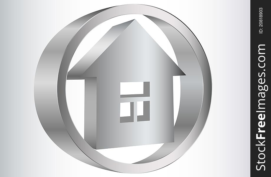 Image of metal house sign