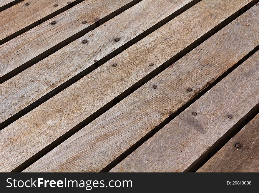 Patterns and textures of a wooden planks