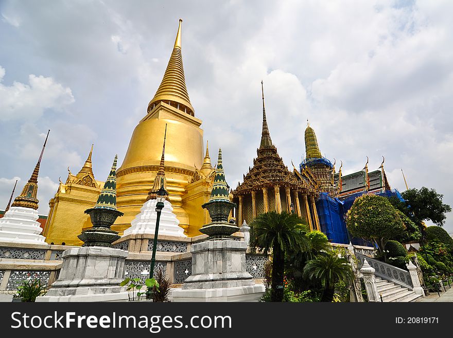 The pagoda and others in the grand palace. The pagoda and others in the grand palace