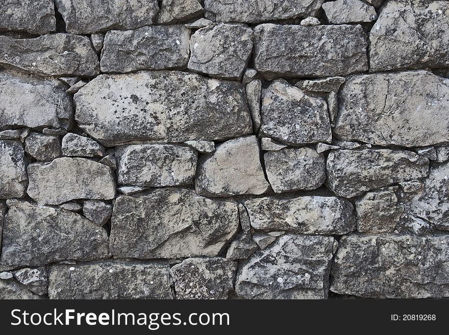 Stone wall in a mountain house