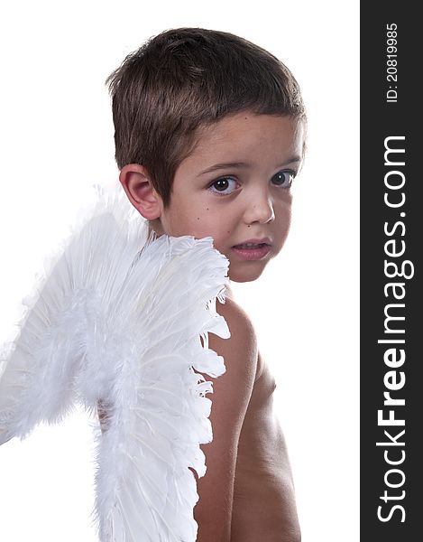 Adorable child with angel wings. Adorable child with angel wings