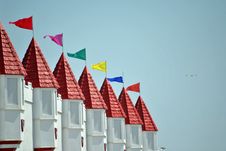 Flags On Towers Stock Images Flags On Towers Stock Images