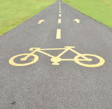 Bicycle Pathway Royalty Free Stock Images