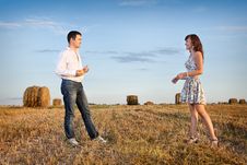 Married Couple In The Field Nearby Stock Photo Married Couple In The Field Nearby Stock Photo