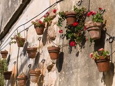 Typical Wall Planter Pots Tuscany Italy Style Royalty Free Stock Photos Typical Wall Planter Pots Tuscany Italy Style Royalty Free Stock Photos