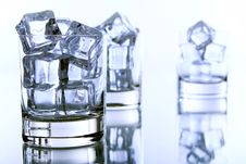 Glass Filled With Ice Cubes Stock Photography Glass Filled With Ice Cubes Stock Photography