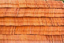 Stack Of Ceramic Roof Tiles Stock Photography Stack Of Ceramic Roof Tiles Stock Photography