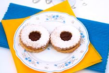 Hungarian Cookies With Jam Royalty Free Stock Photography