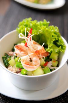 Thai Fusion Food, Seafood Salad Royalty Free Stock Image Thai Fusion Food, Seafood Salad Royalty Free Stock Image