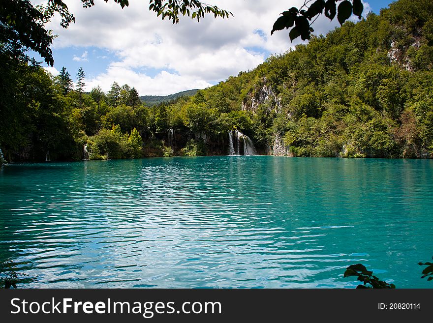 A Lake in the Plitvicka national park in Croatia. A Lake in the Plitvicka national park in Croatia