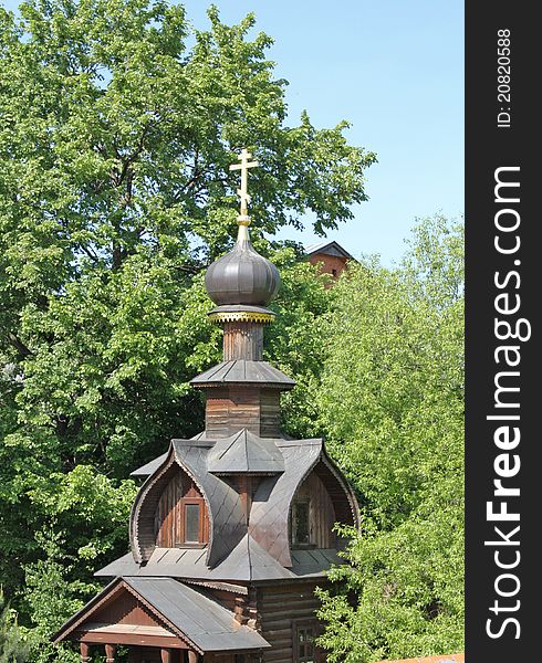The wooden chapel at the source of Sava Storozhevsky in Sergiev Posad
