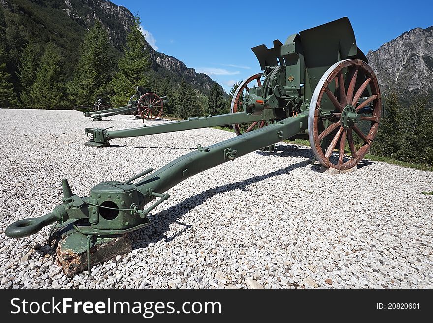 Italian cannon of the first global war