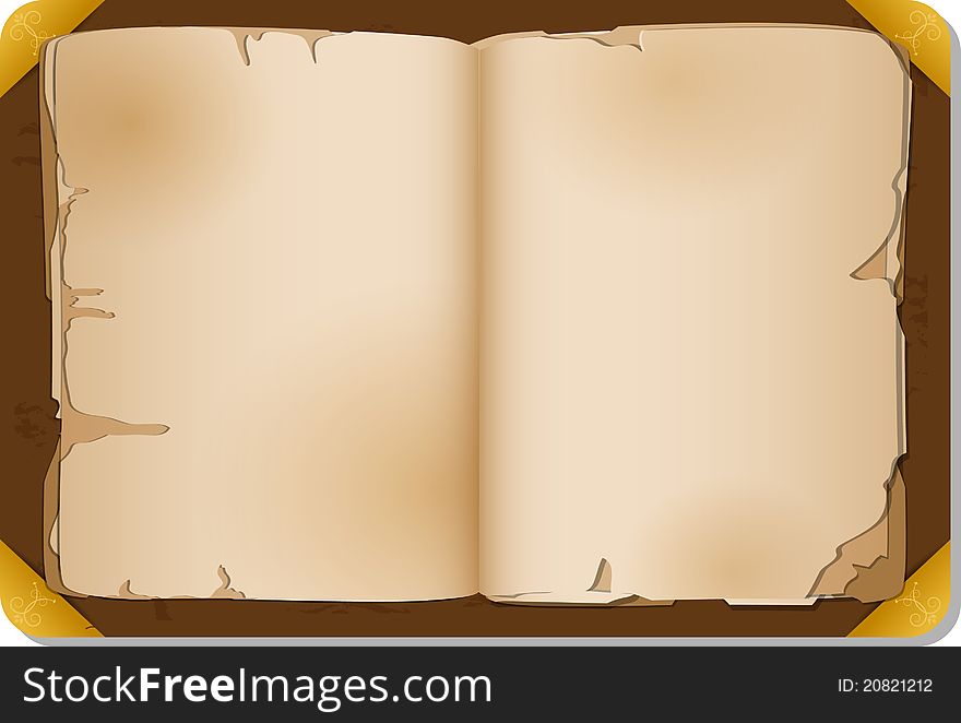 Vector antique book with space for your text
