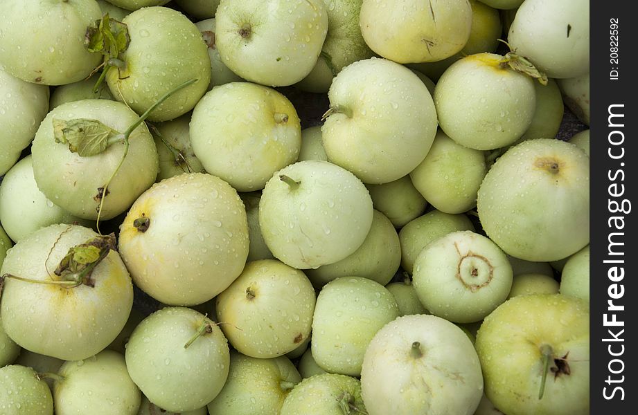 Melon piled on the market. Melon piled on the market