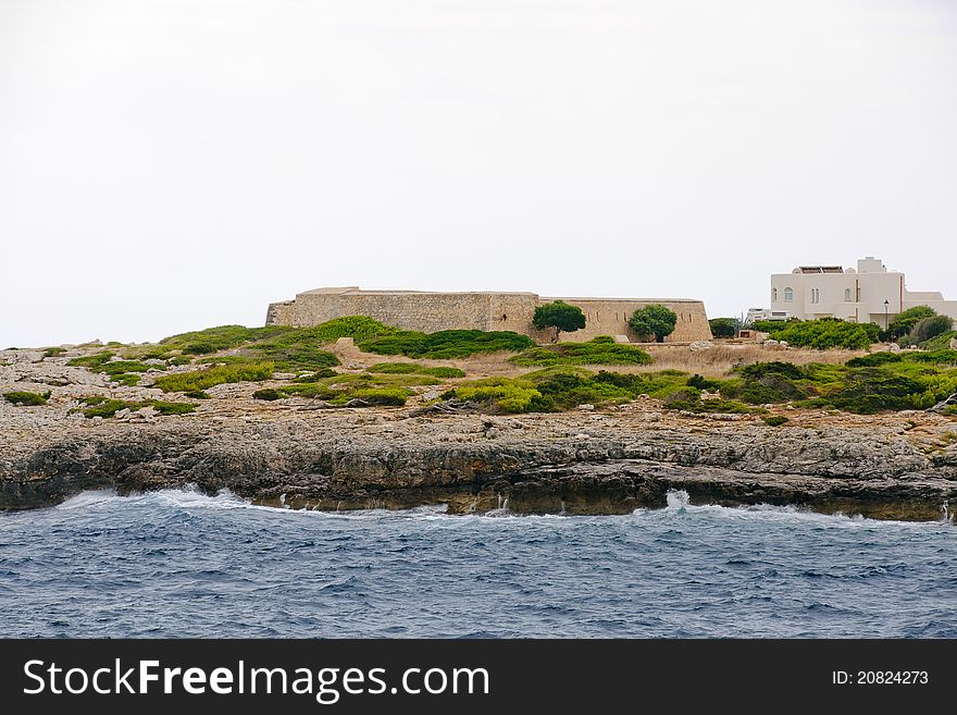 Fortifications near the sea on Mallorca, Spain