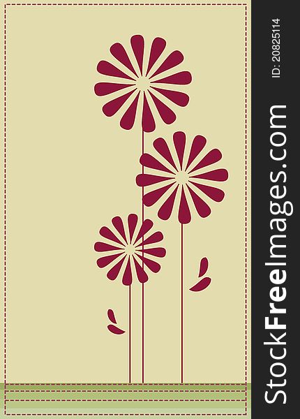 Vector flower card