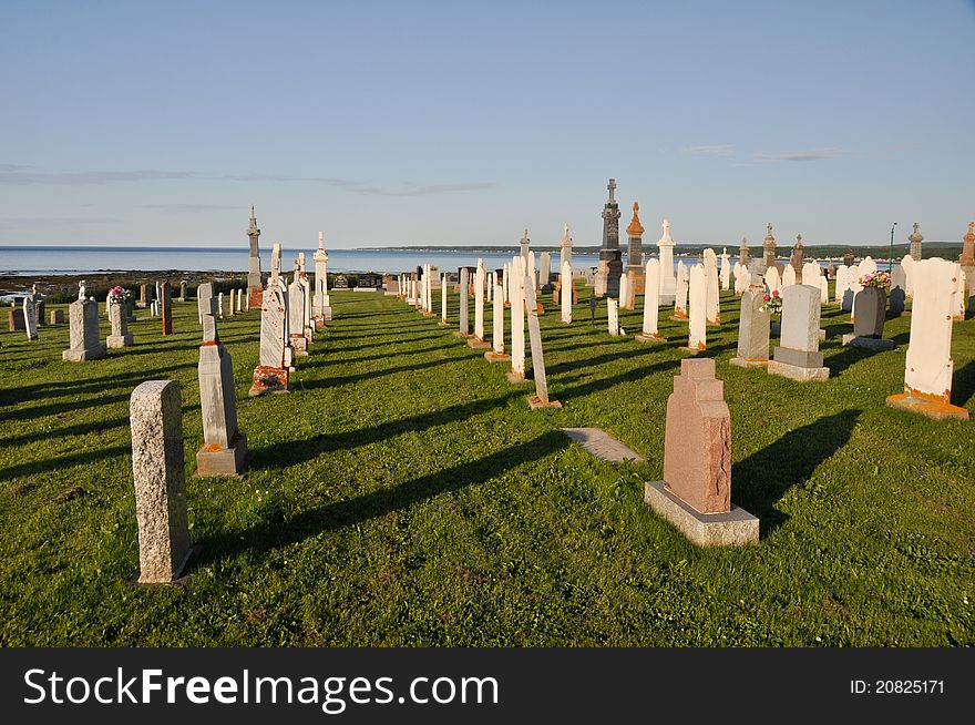 Graves in a Catholic cemetery, Canada