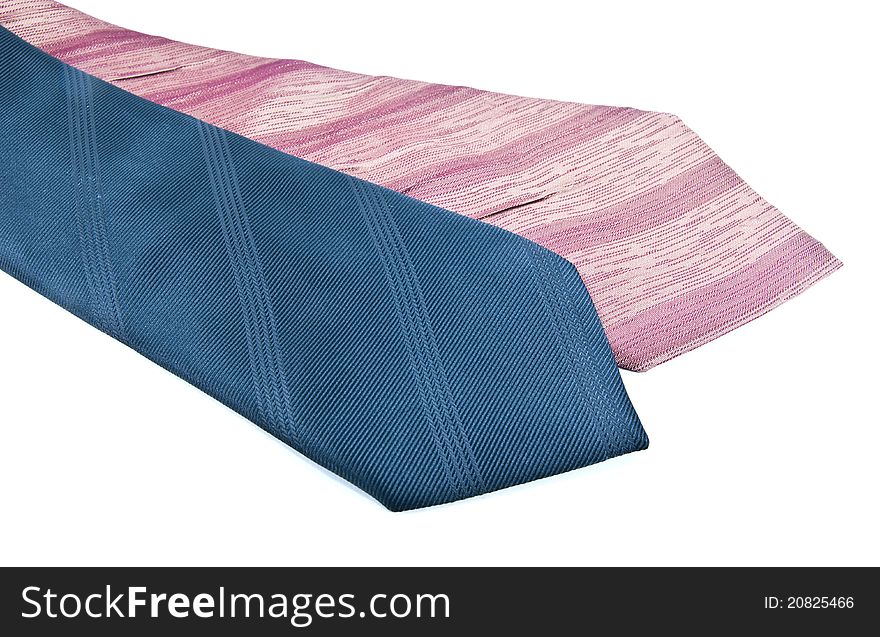 A man neckties shot on white background.