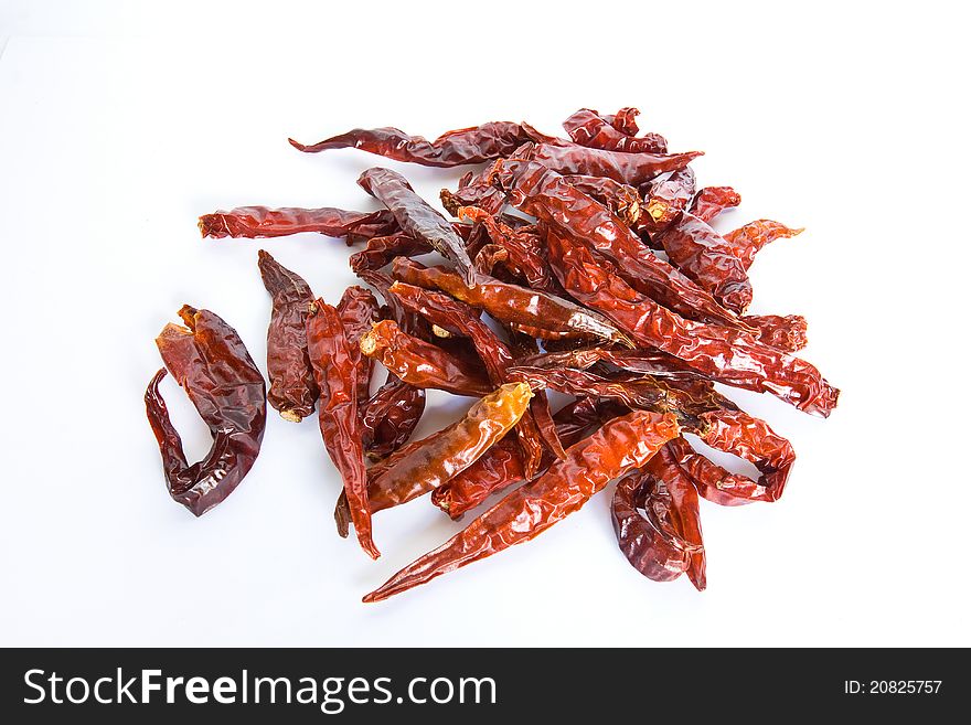 Dried red hot chilli pepper