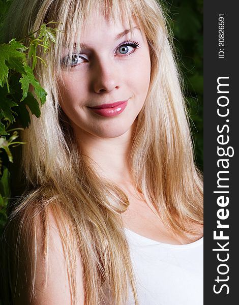 Portrait Of Young Attractive Blond Girl