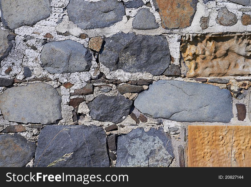 Background texture of ancient stone wall built by Australian convicts. Background texture of ancient stone wall built by Australian convicts.