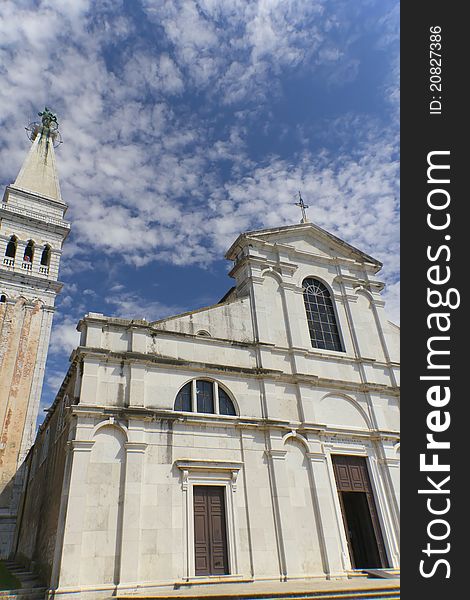 The church of S. Eufemia in the Old Town of Rovinj (Croatia, Europe). The church of S. Eufemia in the Old Town of Rovinj (Croatia, Europe)