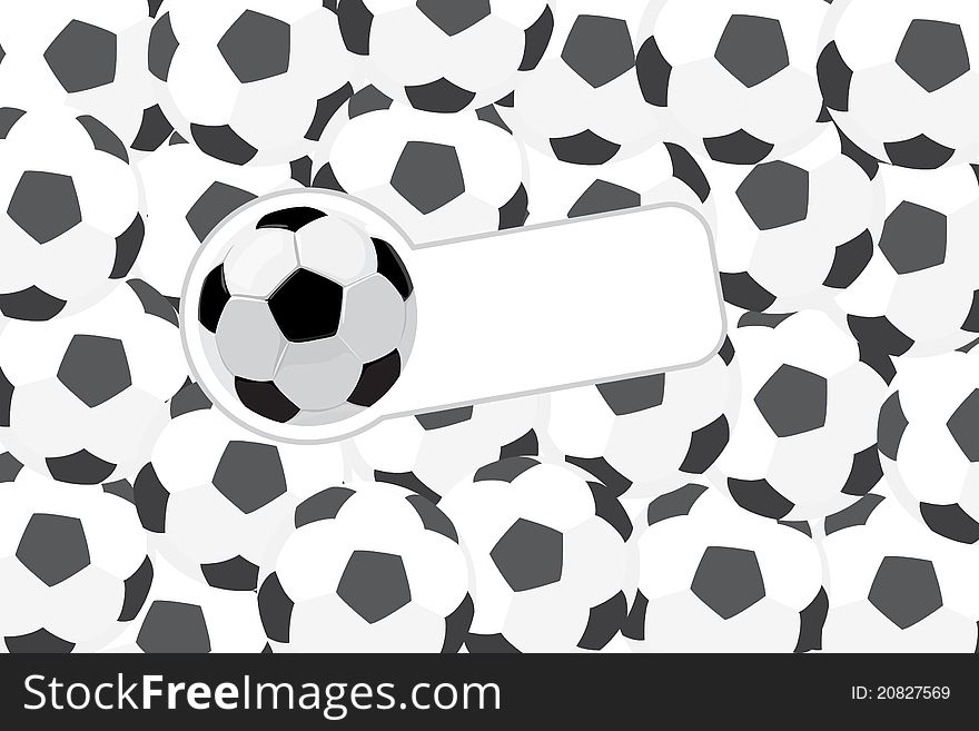 Football background (some balls with place for text). Football background (some balls with place for text)