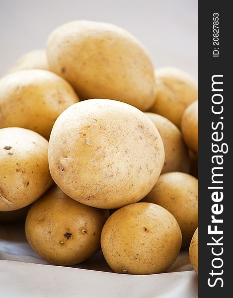 Potatoes raw vegetables food close up