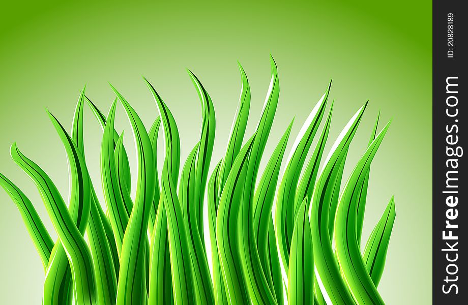 Abstract green background with leaves of grass. Abstract green background with leaves of grass