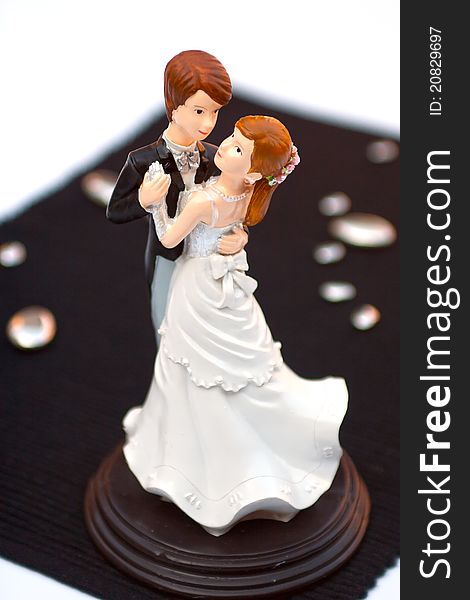 Wedding cake decoration - Bride and groom. Wedding cake decoration - Bride and groom