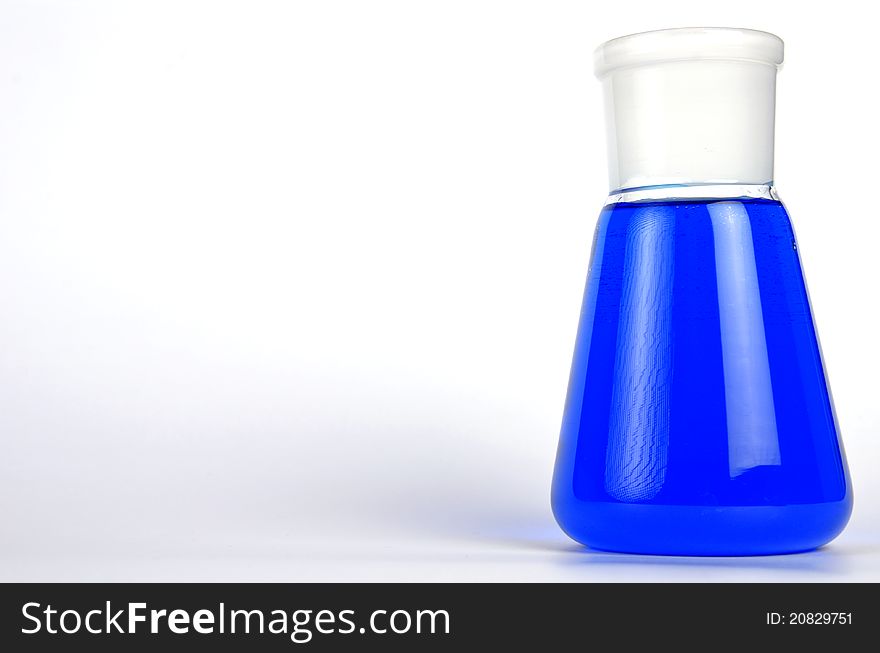 Blue Liquid In Laboratory Glassware