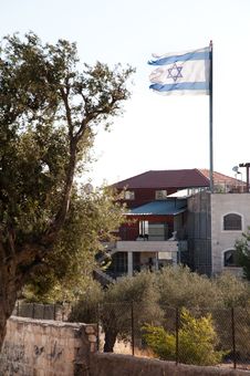Ragged Israeli Flag Stock Photography