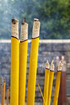 Incense Coil In A Chinese Temple Stock Photos