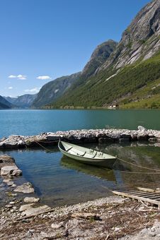 Fjords And Boat Royalty Free Stock Photos Fjords And Boat Royalty Free Stock Photos