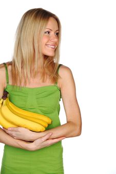 Woman And Bananas Stock Photos Woman And Bananas Stock Photos