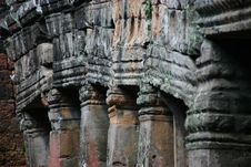 Alignment Of Columns In A Temple In Angkor Stock Photography Alignment Of Columns In A Temple In Angkor Stock Photography