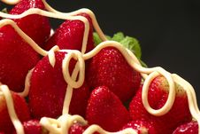 Strawberries And Cream Stock Photo