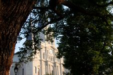 Saint Louis Cathedral Through Oaks Royalty Free Stock Photography Saint Louis Cathedral Through Oaks Royalty Free Stock Photography