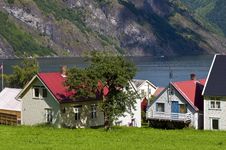 Norwegian Village Royalty Free Stock Image