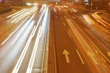 Light Trails On Road Shanghai Royalty Free Stock Photo Light Trails On Road Shanghai Royalty Free Stock Photo