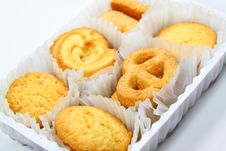 Variety Of Assorted Tea Time Biscuits Royalty Free Stock Photos
